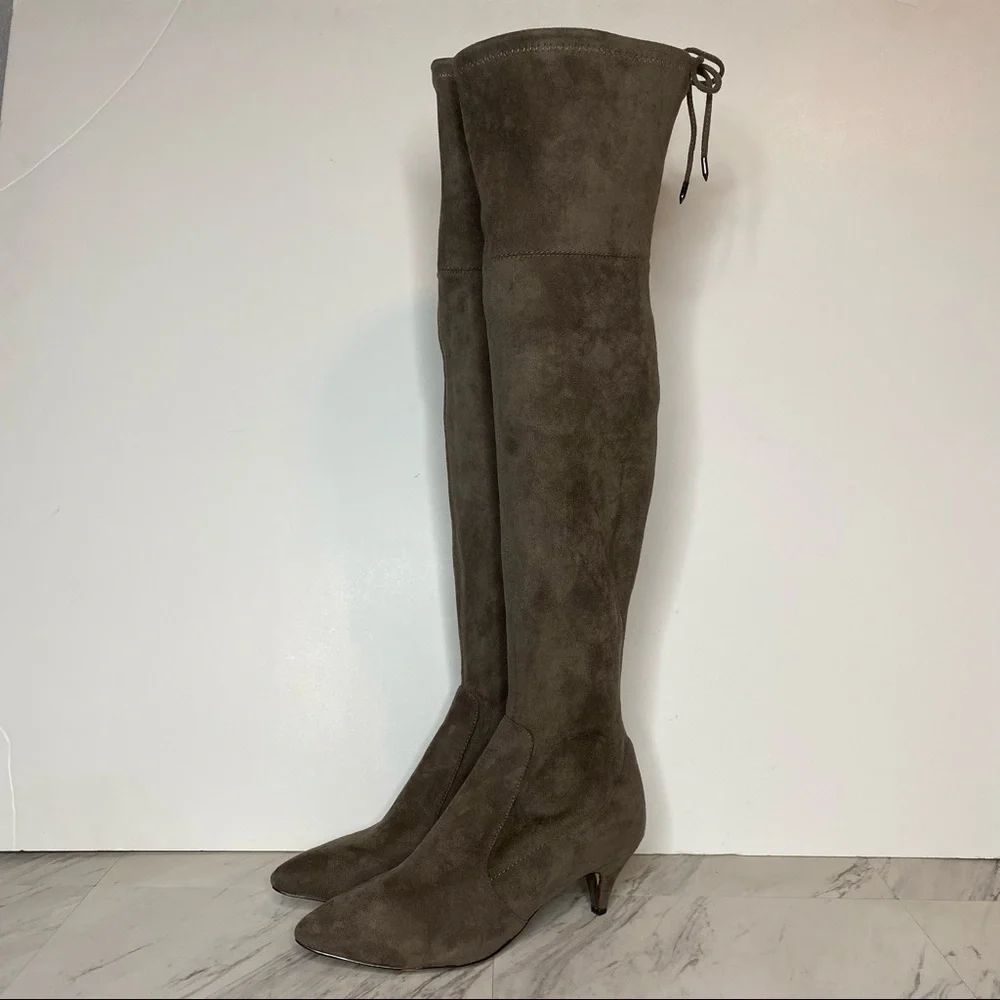 Sam Edelman Kristie Steel Grey Over the Knee Boot 7.5M